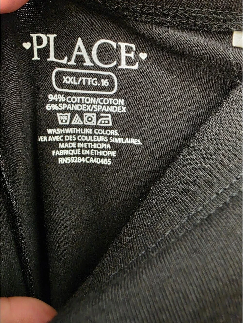 THE CHILDREN’S PLACE GIRLS BLACK LEGGINGS 2‑PACK XXL 16